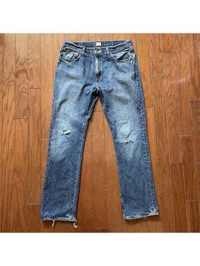 J.Crew Vintage Slim Denim Jeans Distressed Worn-In y2k - Men's Sz 33x32